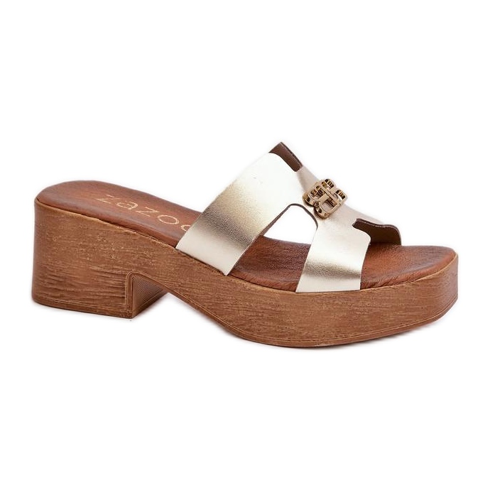 Step in style Japanke za sandale Model Zazoo 40412 Zlatne - Zakoračite sa stilom žuta boja