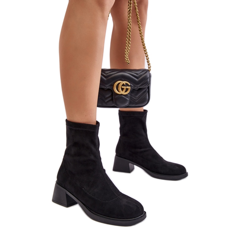 Step in style Čizme Model Aphroteia 23BT35-6449 Black Suede - Korak sa stilom crno