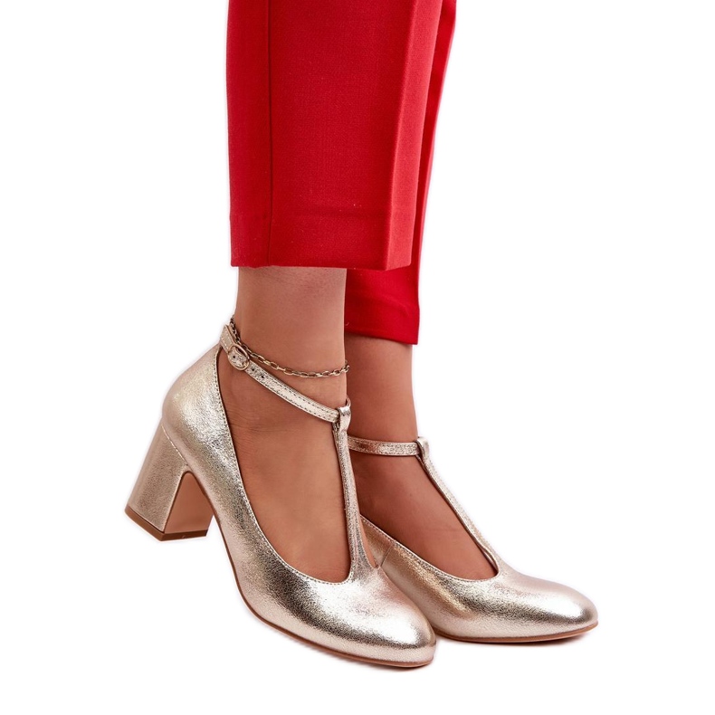 Step in style Cipele Model Raniyah 834283 Zlatne - Zakoračite sa stilom žuta boja