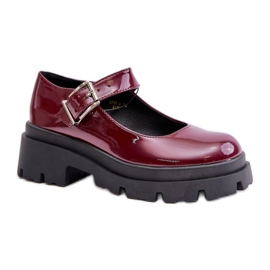 Step in style Cipele Model Plikuria 1813-1 Bordo Lakier - Korak sa stilom crvena