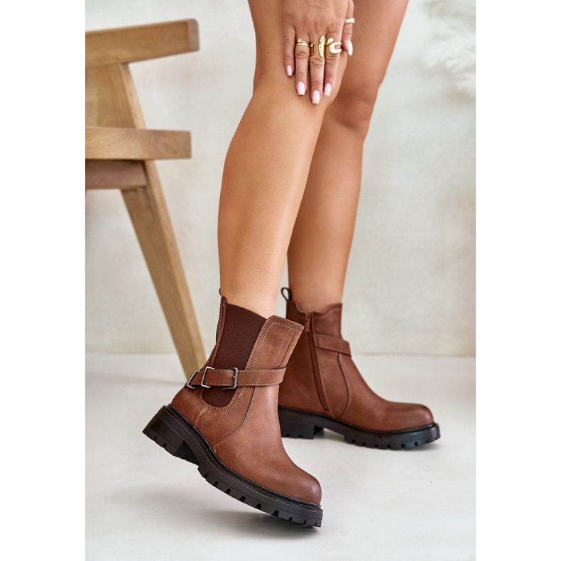 Step in style Chelsea čizme Model Sergio Leone TR719-S Smeđe - Zakoračite sa stilom smeđa