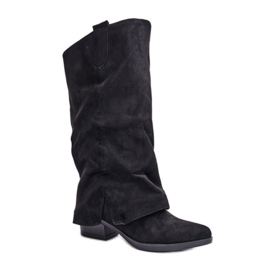 Kaubojske čizme od antilop crne boje crna