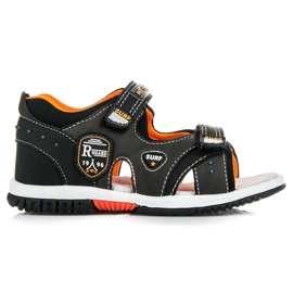 American Club Ljetna obuća s čičak crno