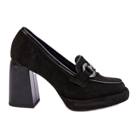 Ženske salonke s ukrasom Laura Messi 2706 500-173 crne crna