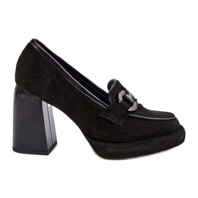 Ženske salonke s ukrasom Laura Messi 2706 500-173 crne crno