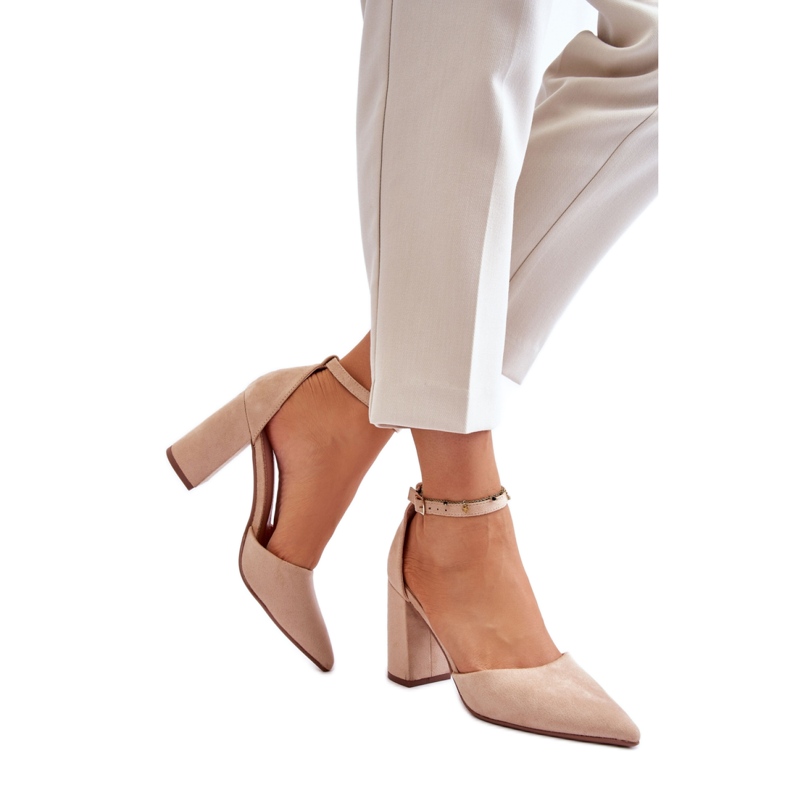 Ženske salonke od eko antilop QA203P, bež boje