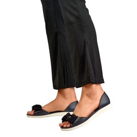 Ženske balerinke s mašnom BG162B, crne crna