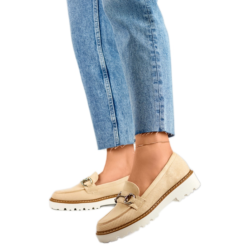 Ženske cipele s ukrasom GQ97BE, bež