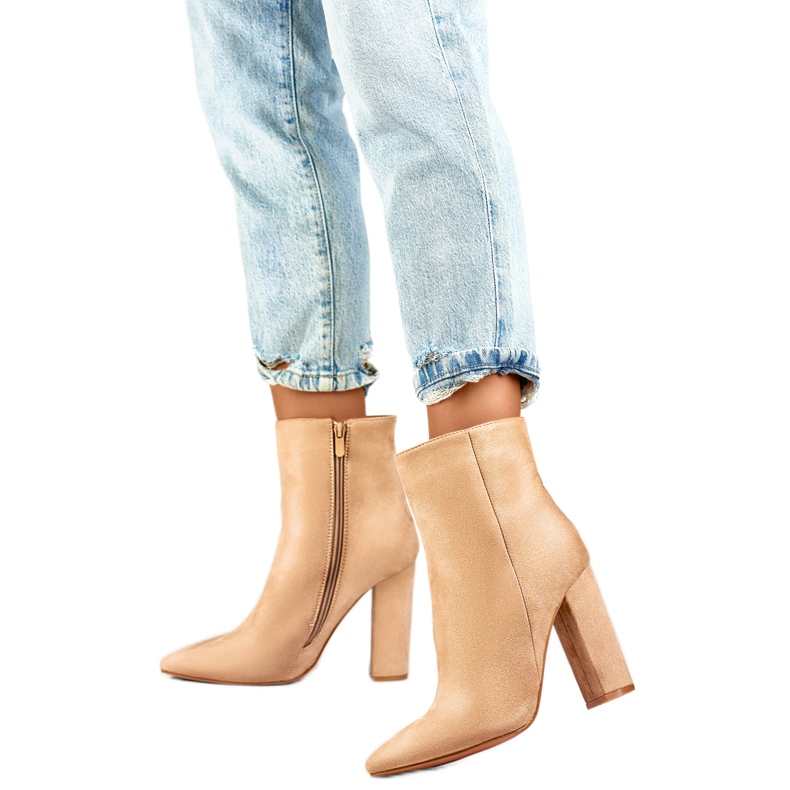 Ženske neizolirane čizme D7959KH, bež