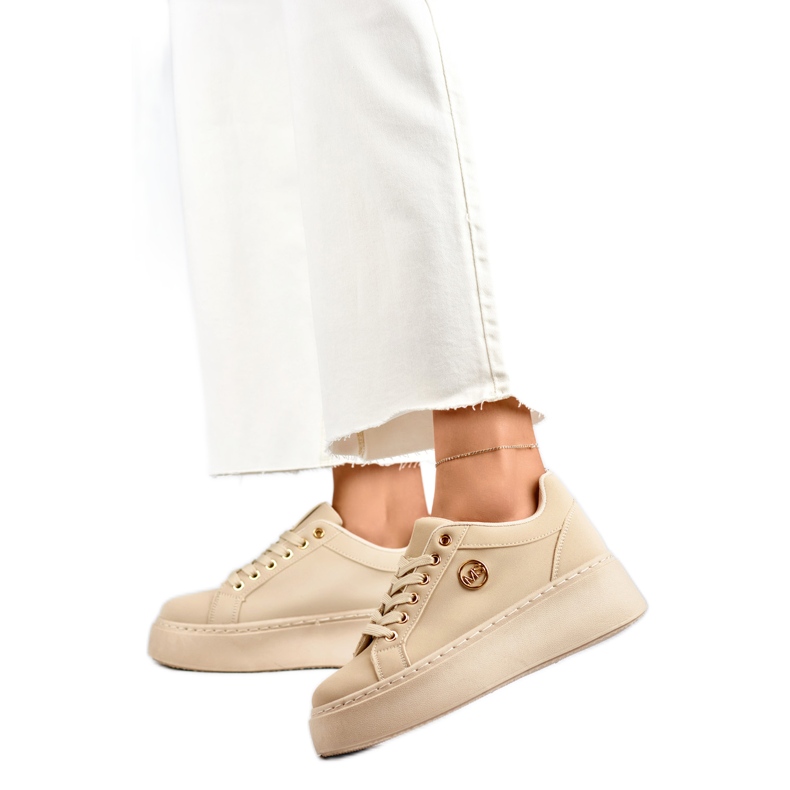 Ženske sportske cipele s ukrasom TL251-10L/BE bež