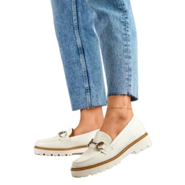 Ženske cipele s ukrasom GQ97W, ​​bijele bijela