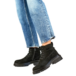 Ženske hvataljke s krznenom izolacijom A5201B, crne crna