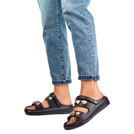 Ženske sandale s ukrasima JHC3071B, crne crna