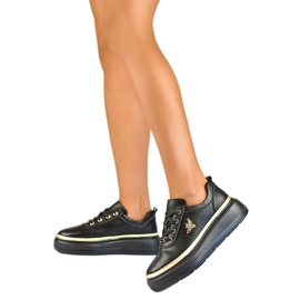 Ženske sportske cipele s ukrasom GD-XF120C-B, crne crna