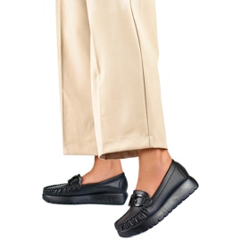 Ženske wedge mokasine 24-21339B crne crna