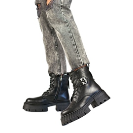 Ženske čizme na platformu GT-TL55B, crne crna