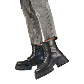 Ženske kožne čizme GD-TL56B, crne crna