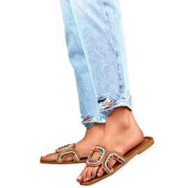 Ženske japanke s perlicama 1122MIX višebojan