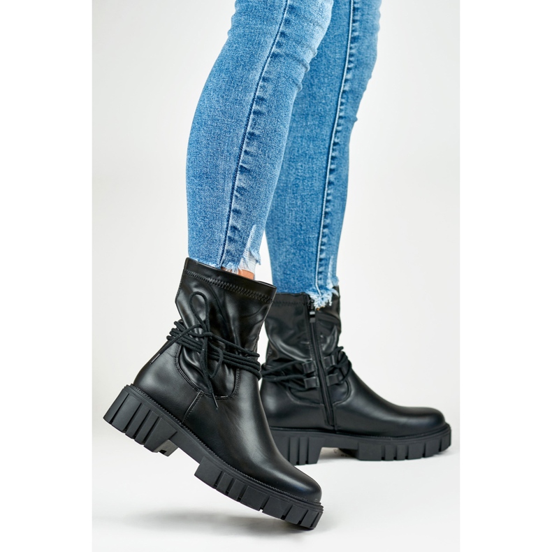 Čizme Model DE1127P-B crna koža - PRIMO crno