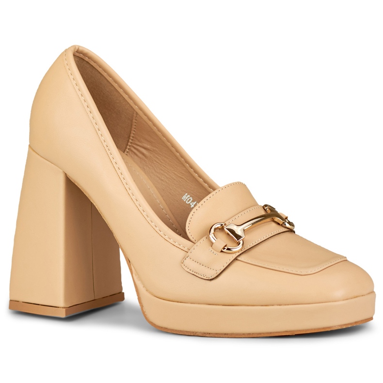 Ženske salonke s ukrasom M047-NU bež