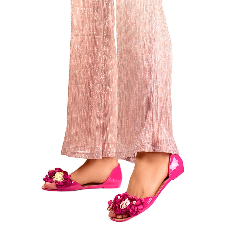 Ženske balerinke s ukrasom CK298FU ružičasta