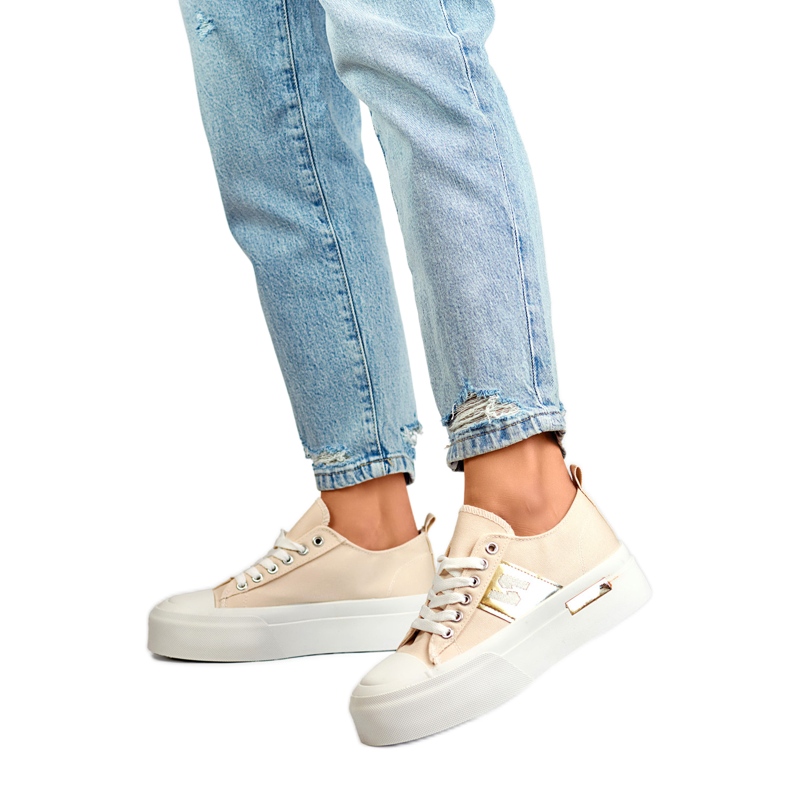 Ženske tenisice na platformi LY100BE bež