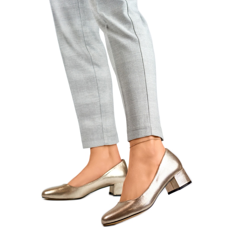 Ženske metalne salonke GD-FL490B-TA zlatna