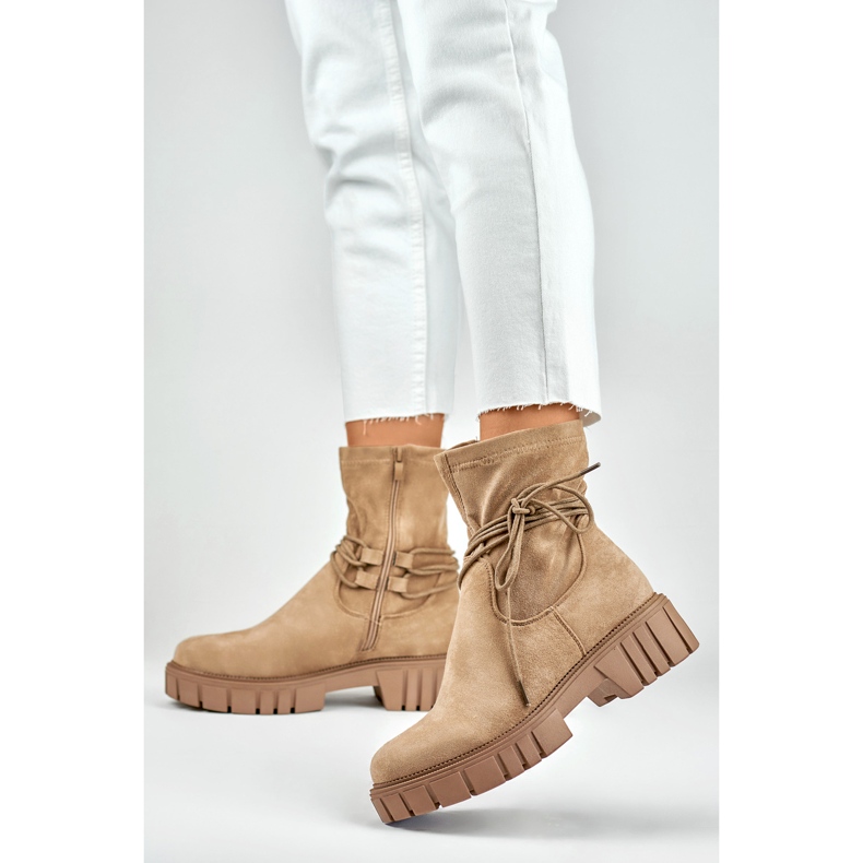 Čizme Model DE1127NU bež antilop - PRIMO