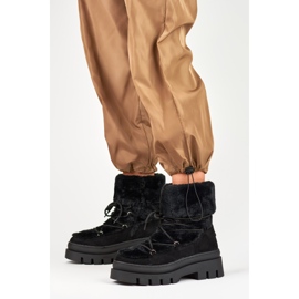 Čizme za snijeg Model XH9370-1-B crne - PRIMO crna