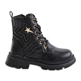 Izolirane dječje gležnjače s patentnim zatvaračem od eko kože, Black Liotira crna