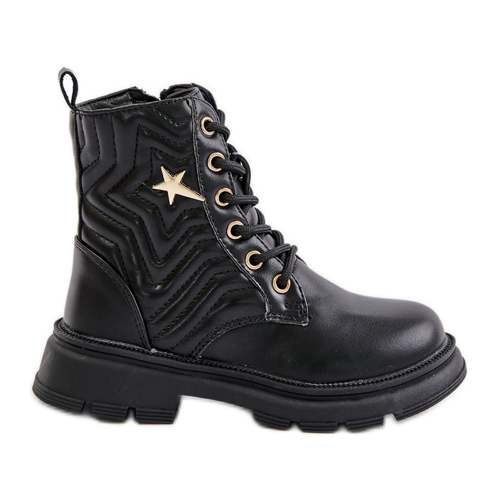 Izolirane dječje gležnjače s patentnim zatvaračem od eko kože, Black Liotira crno