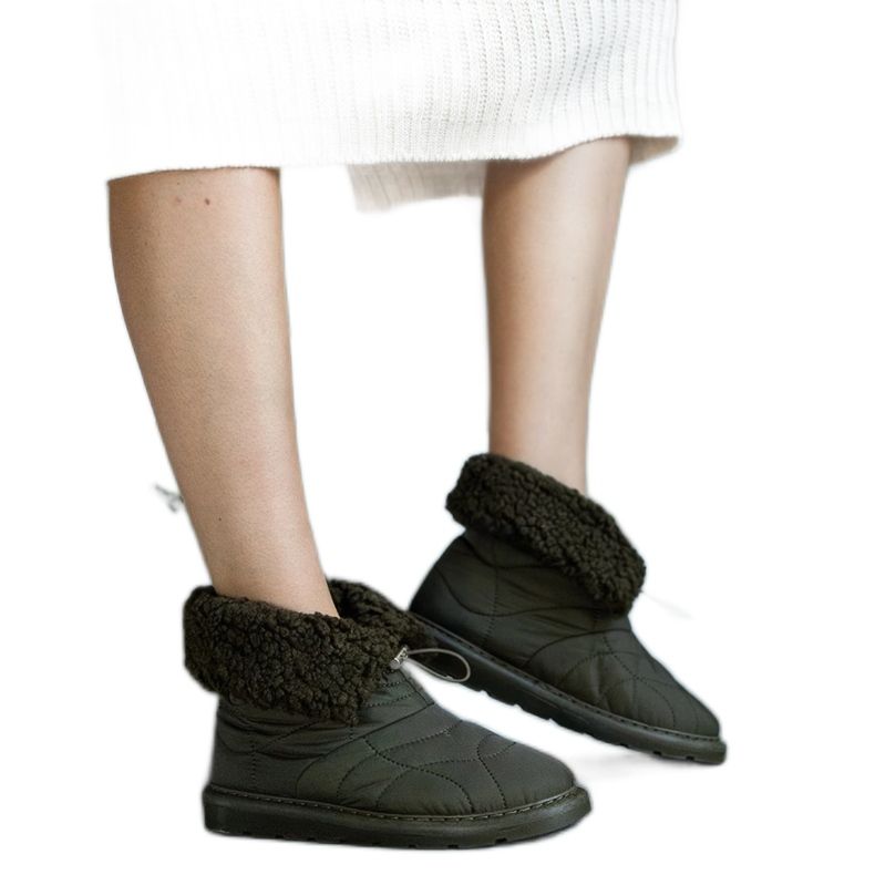 Zelene izolirane čizme za snijeg s Caellita manžetom crno