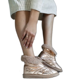 Caellita zlatne čizme za snijeg s manžetom zlatni