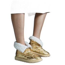 Caellita zlatne čizme za snijeg s manžetom zlatni