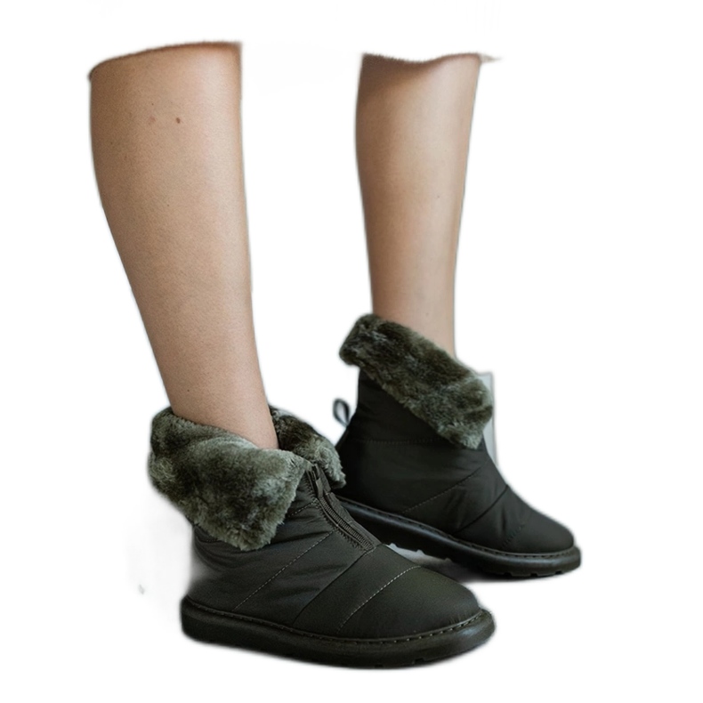 Zelene izolirane čizme za snijeg s ovratnikom iz Edidde zelena