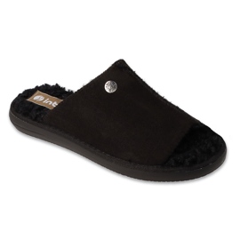 Inblu ženske papuče izolirane krznom 155D161 crne crna