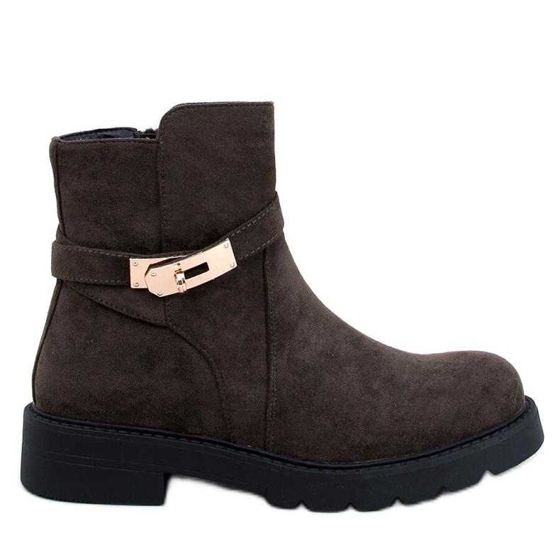 Drapers Zelene ravne gležnjače od brušene kože zelena