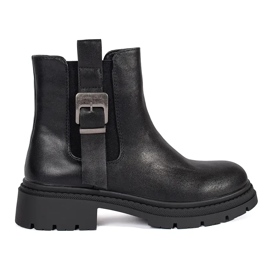 Crne ženske Chelsea čizme s kopčom crna
