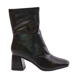 Glatke ženske gležnjače od eko kože, Izariel crne boje crna