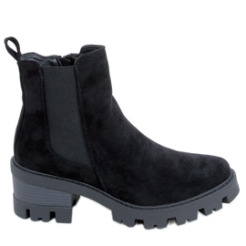 Ragga crne gležnjače na visoku petu crno