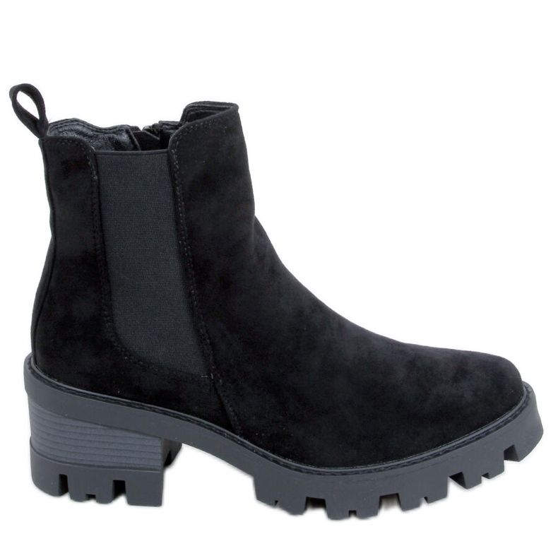 Ragga crne gležnjače na visoku petu crno