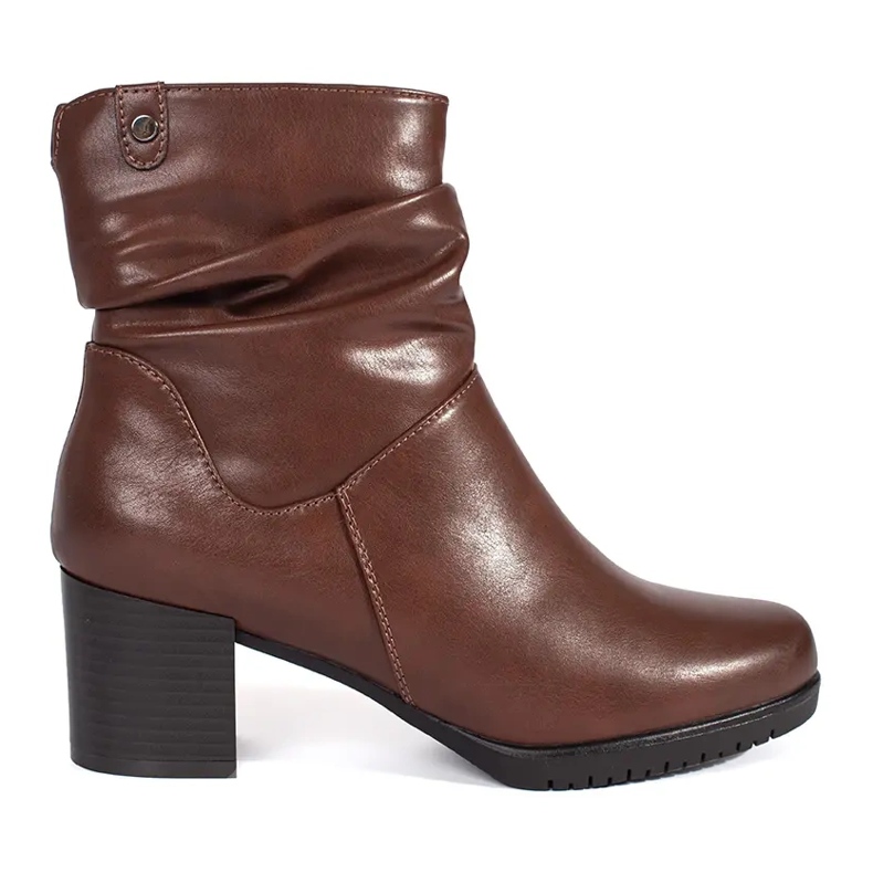 Ženske smeđe kožne gležnjače s gornjim dijelom na volane marke Sergio Leone smeđa