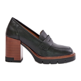 Ženske cipele na visoku petu od eko kože, crne Vinceza 58105 crna