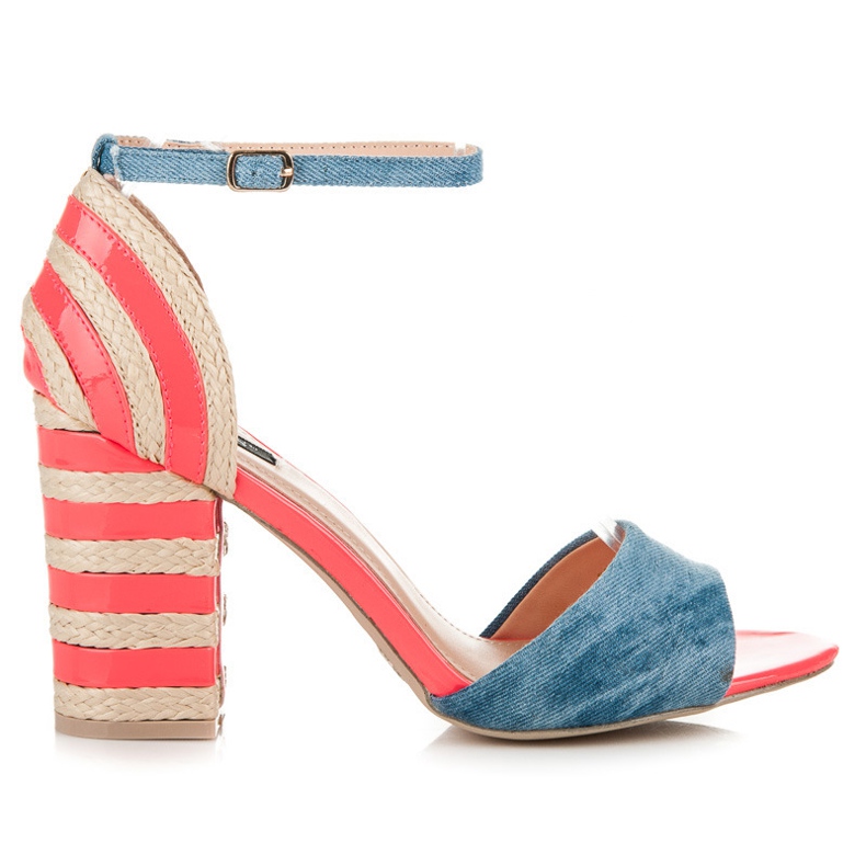 Vices Traper espadrile na visoku petu ružičasta