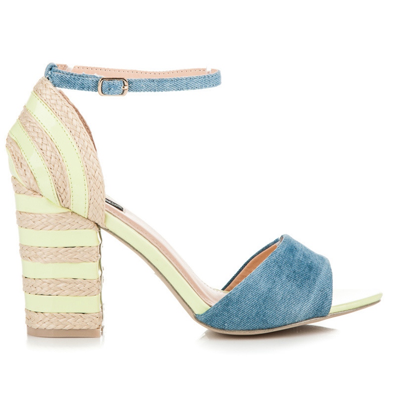 Vices Traper espadrile na visoku petu zelena