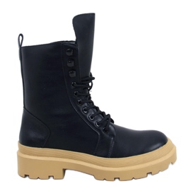 Kinchs NERO/GIALLO gležnjače na vezanje sa štitnikom crna