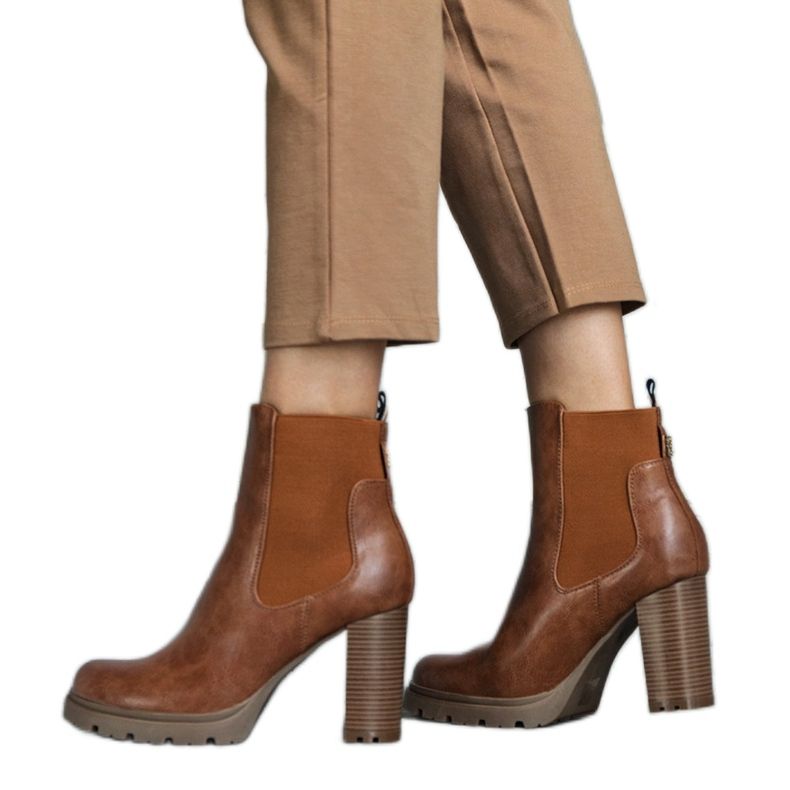 Smeđe gležnjače slip-on od Motena eko kože smeđa