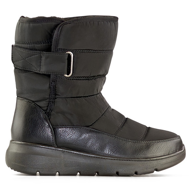 Crne, izolirane čizme za snijeg s čičkom crno