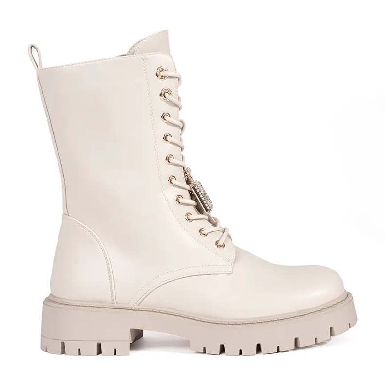 Seastar Svijetlo bež ženske radničke čizme s iglama