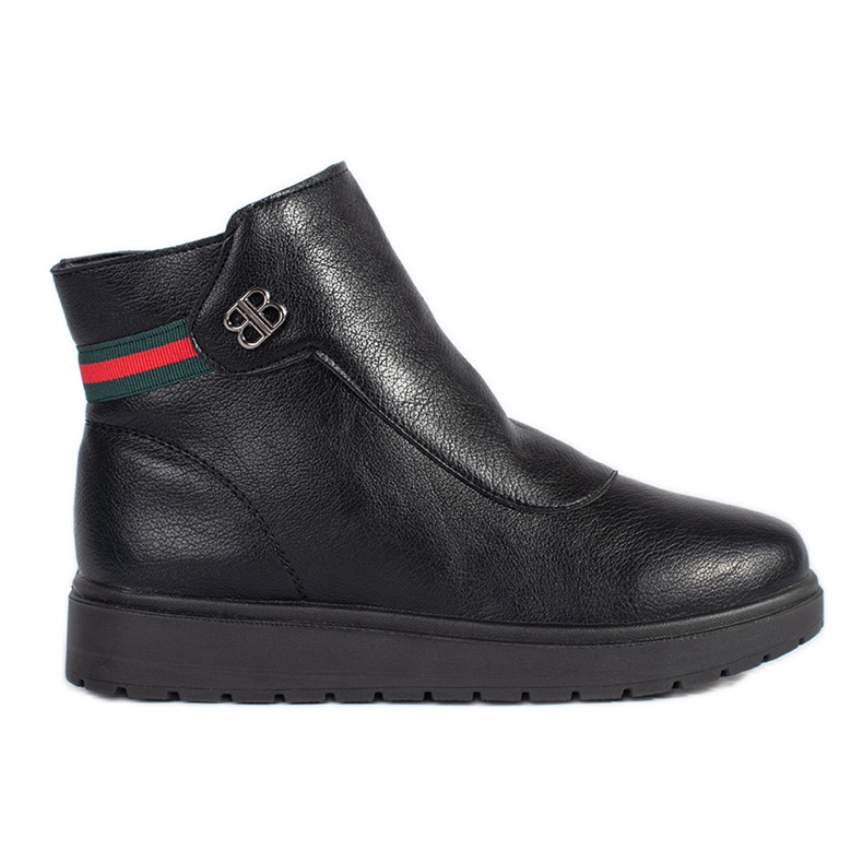 Crne udobne izolirane ženske gležnjače crno